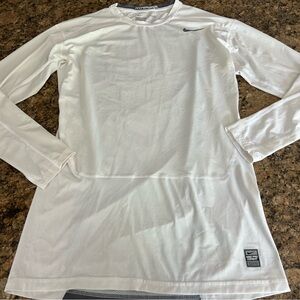 Nike Pro Combat Men's Hypercool Compression White Long Sleeve Shirt